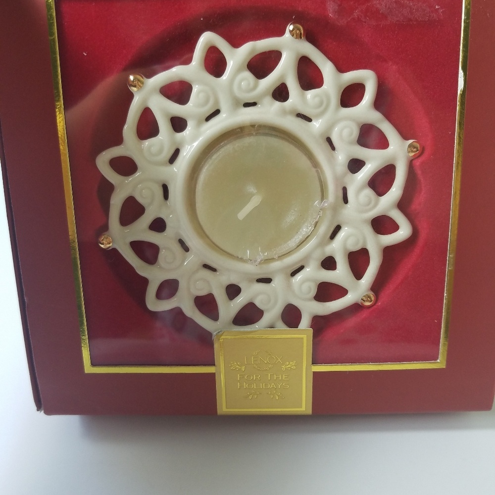 NWT LENOX HOLIDAY SNOWLIGHT CANDLE HOLDER - Picture 4 of 8